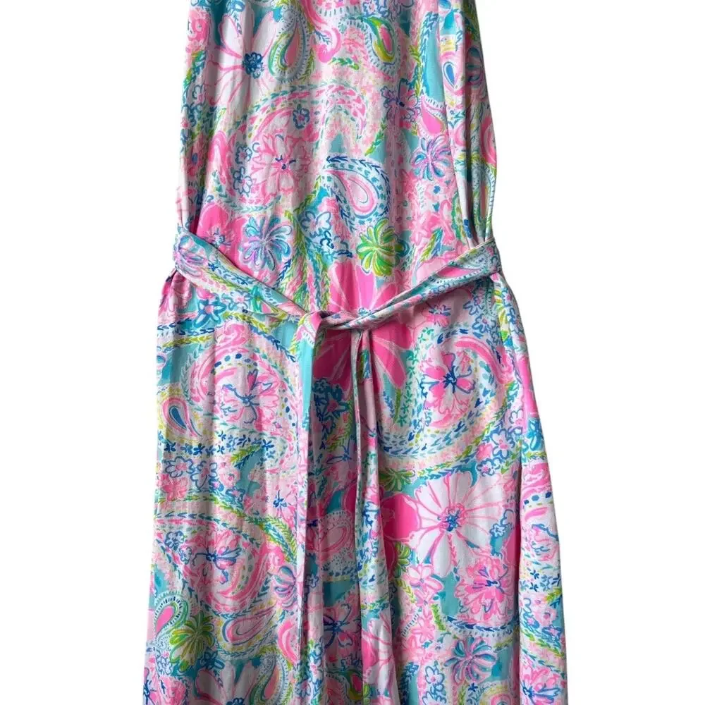 Lilly Pulitzer Mabry Halter Dress In Flock Full Of Fun Size XS - Picture 4 of 12